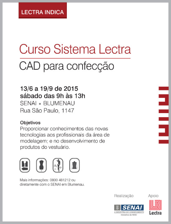Curso Sistema Lectra - CAD para confecção - Senai Blumenau - 13 a 19 de junho de 2015